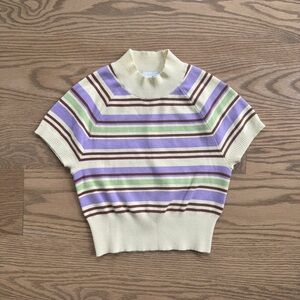 Aritzia Striped Knit Top